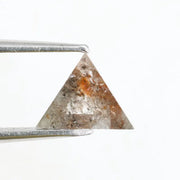 0.42 Ct Trillion cut natural diamond with earthy tones and modern geometric design for elegant custom jewelry