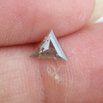 0.42 Ct Trillion cut natural diamond with earthy tones and modern geometric design for elegant custom jewelry
