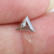 0.42 Ct Trillion cut natural diamond with earthy tones and modern geometric design for elegant custom jewelry