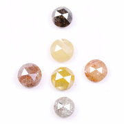 2.63 Ct Natural Mixed Color Rose Cut Diamond Lot – Loose Rustic Round Cut Diamonds for Custom Jewelry,
