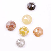 2.63 Ct Natural Mixed Color Rose Cut Diamond Lot – Loose Rustic Round Cut Diamonds for Custom Jewelry,