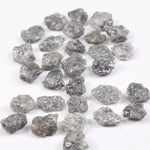 Raw gray silver diamond with shimmering steel-toned surface for custom jewelry