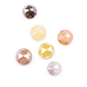 2.63 Ct Natural Mixed Color Rose Cut Diamond Lot – Loose Rustic Round Cut Diamonds for Custom Jewelry,