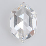 white colour 1.75 carat lab grown diamond ring hexagon diamond