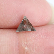 0.42 Ct Trillion cut natural diamond with earthy tones and modern geometric design for elegant custom jewelry