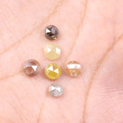 2.63 Ct Natural Mixed Color Rose Cut Diamond Lot – Loose Rustic Round Cut Diamonds for Custom Jewelry,