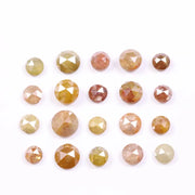 6.01 Ct Natural Round Rose Cut Diamond Lot  20 Pic Mixed Color Rustic Loose Antique Diamonds for Wedding Jewelry 