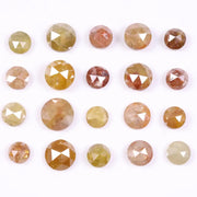 6.01 Ct Natural Round Rose Cut Diamond Lot  20 Pic Mixed Color Rustic Loose Antique Diamonds for Wedding Jewelry 