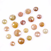 6.01 Ct Natural Round Rose Cut Diamond Lot  20 Pic Mixed Color Rustic Loose Antique Diamonds for Wedding Jewelry 