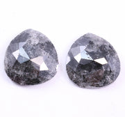2.82 Carat Natural Pear Shape Loose Diamond Pair Black Colored Diamond Pair Use For Jewerly