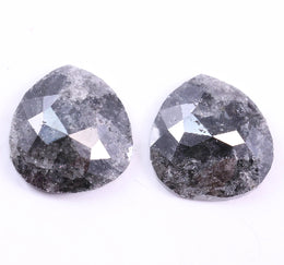 2.82 Carat Natural Pear Shape Loose Diamond Pair Black Colored Diamond Pair Use For Jewerly