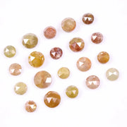 6.01 Ct Natural Round Rose Cut Diamond Lot  20 Pic Mixed Color Rustic Loose Antique Diamonds for Wedding Jewelry 