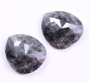 2.82 Carat Natural Pear Shape Loose Diamond Pair Black Colored Diamond Pair Use For Jewerly