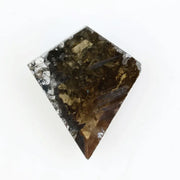 1.38 Ct natural brown And Blackkite diamond with soft earthy tone and artistic geometric shape for elegant fine jewelry