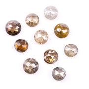 1.89 Ct Round Cut Natural Loose Diamond 10 Pieces Rose Cut Mix Color Diamond for Engagement Custom Jewelry