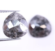 2.82 Carat Natural Pear Shape Loose Diamond Pair Black Colored Diamond Pair Use For Jewerly