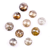 1.89 Ct Round Cut Natural Loose Diamond 10 Pieces Rose Cut Mix Color Diamond for Engagement Custom Jewelry