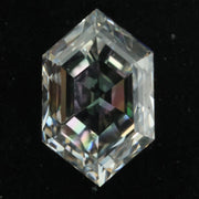 white colour 1.75 carat lab grown diamond ring hexagon diamond