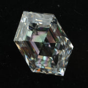 white colour 1.75 carat lab grown diamond ring hexagon diamond