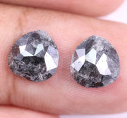 2.82 Carat Natural Pear Shape Loose Diamond Pair Black Colored Diamond Pair Use For Jewerly