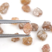 red raw diamond, raw diamond, raw orange diamond, brown diamond raw