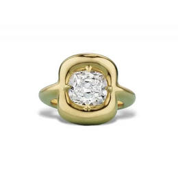 1.00 Ct Cushion Cut Diamond Lab Grown Diamond Lab Created Diamond 14K Gold Plated Diamond Ring Designer Engagement Diamond Ring Use For Women 