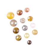 3.21 Ct Round Shape Natural Diamond Lot 13 Pic Mixed Color Rose Cut Diamonds for Custom Jewelry Designs