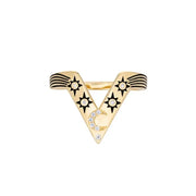 0.48 Ct V Shape Diamond Ring 14K Gold Yellow Diamond Use For Jewerly Engagement Ring Unique Design 