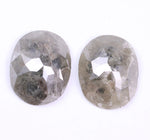 3.31 Ct Oval Shaped Diamond Earrings Pair Use For Jewerly Grey Colored Diamond Salt And Pepper Diamond 