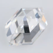 white colour 1.75 carat lab grown diamond ring hexagon diamond