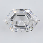 white colour 1.75 carat lab grown diamond ring hexagon diamond