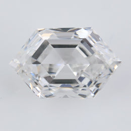 white colour 1.75 carat lab grown diamond ring hexagon diamond