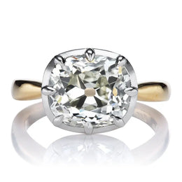 3.00 Ct Natural Cushion Cut Diamond Lab Created Diamond 14K Gold Diamond Ring Desinger Gold Diamond Ring Use For Women.