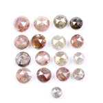 7.57 Ct Round Cut Natural Diamond – Loose Rustic Rose Cut Multi Color Raw Diamond for Unique Handmade Jewelry & Custom Designs