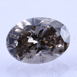 0.050 Carat Lab Grown Diamond Vivid Brown Oval Shape Lab Diamond