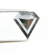 0.73 Ct pentagon cut brown and black natural diamond with rare geometric shape and understated luxury appeal