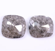 3.69 Ct Cushion Cut Diamond Pair Grey Colored Diamond Use For Jewerly Unique Diamond Salt And Pepper Diamond 