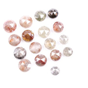 7.57 Ct Round Cut Natural Diamond Loose Rustic Rose Cut Multi Color Raw Diamond for Unique Handmade Jewelry