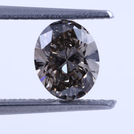 0.050 Carat Lab Grown Diamond Vivid Brown Oval Shape Lab Diamond