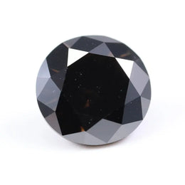 2.03 carat black brown round cut lab grown diamond loose diamond  for custom jewelry making and elegant gift for her