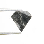 0.73 Ct pentagon cut brown and black natural diamond with rare geometric shape and understated luxury appeal