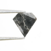 0.73 Ct pentagon cut brown and black natural diamond with rare geometric shape and understated luxury appeal