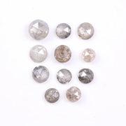 2.86 Ct Natural Loose Diamond Lot 11 Pcs Round Rose Cut Diamonds Gray & Brown Diamonds For Jewerly 