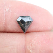 0.73 Ct pentagon cut brown and black natural diamond with rare geometric shape and understated luxury appeal