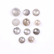 2.86 Ct Natural Loose Diamond Lot 11 Pcs Round Rose Cut Diamonds Gray & Brown Diamonds For Jewerly 