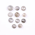 2.86 Ct Natural Loose Diamond Lot – 11 Pcs Salt and Pepper Round Rose Cut Diamonds, Natural Gray and Brown Diamonds for Engagement Rings