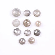2.86 Ct Natural Loose Diamond Lot 11 Pcs Salt and Pepper Round Rose Cut Diamonds Gray & Brown Diamonds For Jewerly 