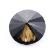 2.03 carat black brown round cut lab grown diamond loose diamond  for custom jewelry making and elegant gift for her