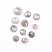 2.86 Ct Natural Loose Diamond Lot 11 Pcs Round Rose Cut Diamonds Gray & Brown Diamonds For Jewerly 