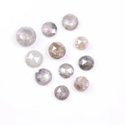 2.86 Ct Natural Loose Diamond Lot 11 Pcs Round Rose Cut Diamonds Gray & Brown Diamonds For Jewerly 